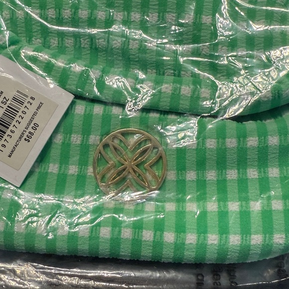 NWT Lilly Pulitzer Glenna Belt Bag in Fauna Green Performance Gingham - Picture 7 of 9